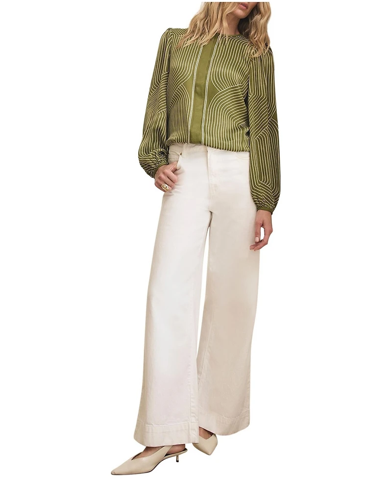 Mint Velvet Women's Satin Printed Blouse