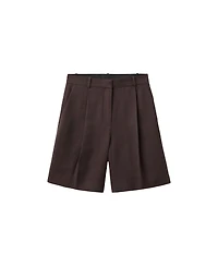 Mango Women's Straight Mid-Rise Bermuda Shorts