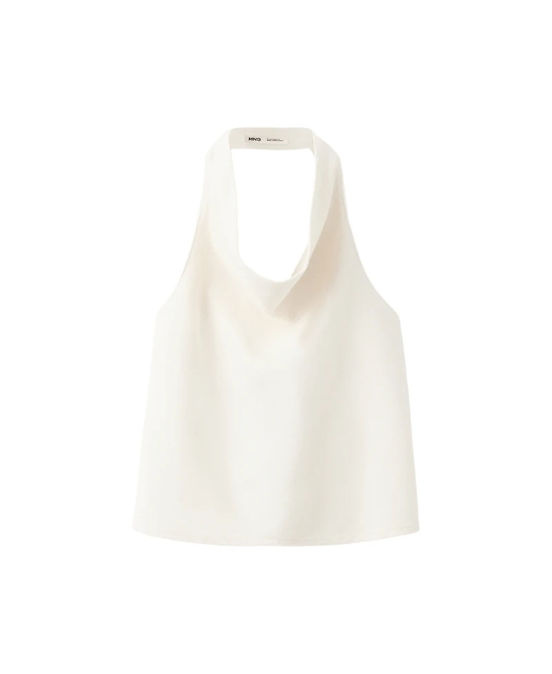 Mango Women's Draped Halter Top
