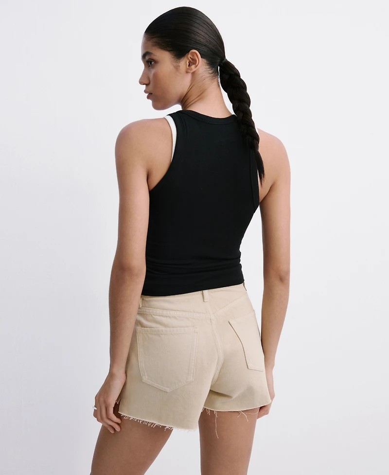 Mango Women's Studded Denim Shorts