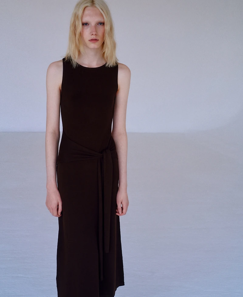 Mango Women's Bow Detail Knitted Dress