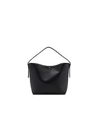 Mango Buckle Faux Leather Adjustable Bucket Bag