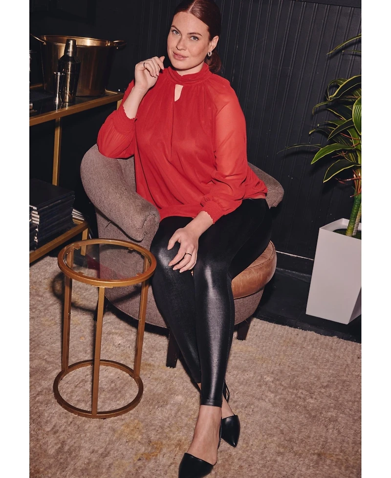 Avenue Plus High-Rise High Shine Leggings