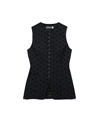 Mint Velvet Women's Polka Dot Longline Waistcoat