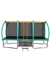 Zeny Outdoor Square Trampolines for Kids Adults Long Rectangular Tumbling Trampoline