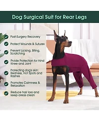 Rear Leg Recovery Onesie Surgical Suit for Dogs, Post-Surgery Wound Protection and Licking Prevention