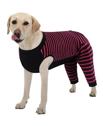 Soft Recovery Suit with Rear Leg Sleeve and Abdominal Coverage for Dogs
