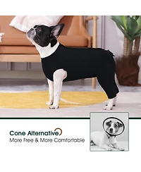 Soft Recovery Onesie Surgical Suit with Rear Leg Sleeves and Abdominal Cover for Dogs