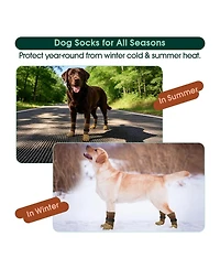 Double-Sided Grip Knit Paw Protection Socks for Dogs