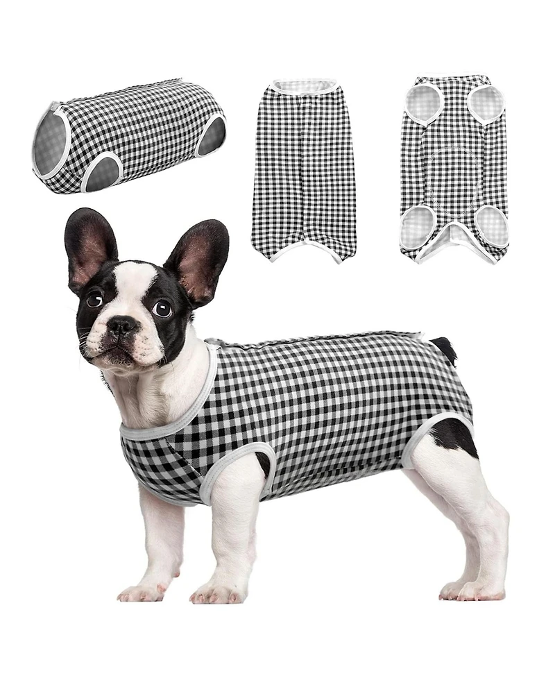 Cotton-Spandex Surgical Recovery Suit for Dogs, E-Collar Alternative Protective Onesie