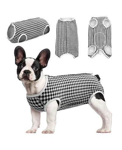 Cotton-Spandex Surgical Recovery Suit for Dogs, E-Collar Alternative Protective Onesie