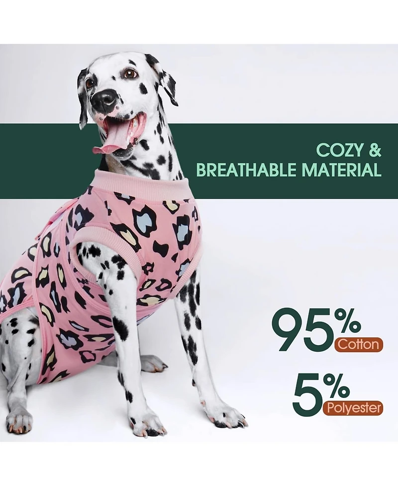 Post-Surgery Recovery Bodysuit for Dogs, Cone Alternative Onesie for Wound and Incision Protection