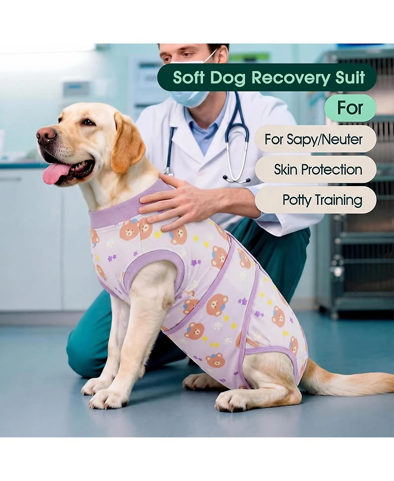 Soft Breathable Recovery Suit for Dogs Post-Surgery Wound Protection Onesie