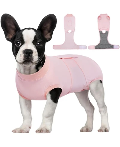 Breathable Stretch Recovery Bodysuit Onesie for Dogs, Post-Surgery Wound Protection Suit