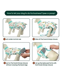 Soft Breathable Recovery Suit for Dogs and Cats, Post-Surgery Onesie with Cone-Free Wound Protection