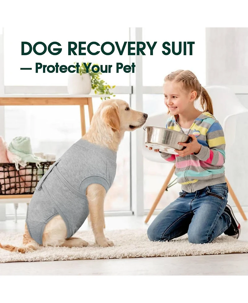 Post-Surgery Recovery Onesie Suit for Dogs and Cats, Soft Protective Wear