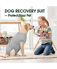 Post-Surgery Recovery Onesie Suit for Dogs and Cats, Soft Protective Wear