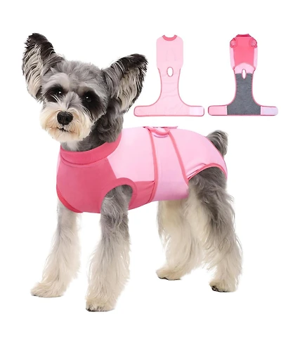 Cotton-Spandex Post-Surgery Recovery Bodysuit Onesie for Dogs
