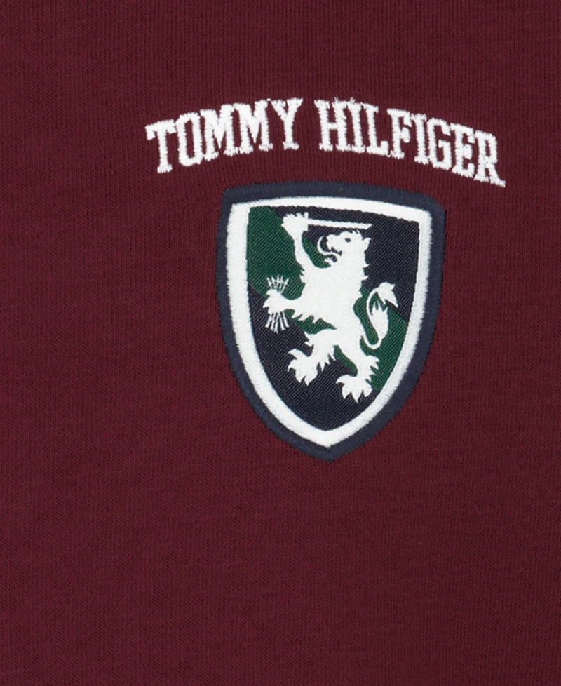 Tommy Hilfiger Boys' 8-20 Griffin Badge Colorblock Kangaroo Pocket Cotton-Polyester Blend Pullover Hoodie