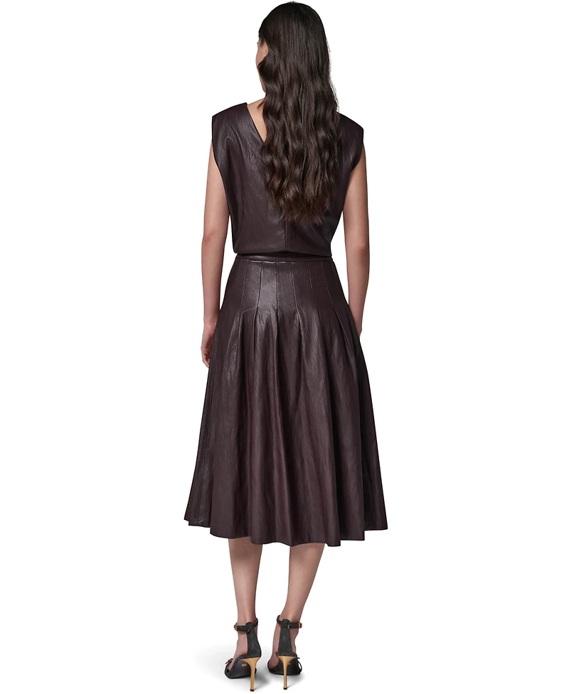 Donna Karan New York Women's Pleated A-Line High-Waisted Skirt