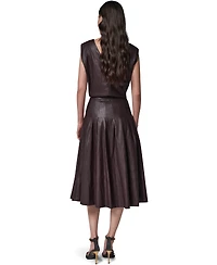 Donna Karan New York Women's Pleated A-Line High-Waisted Skirt
