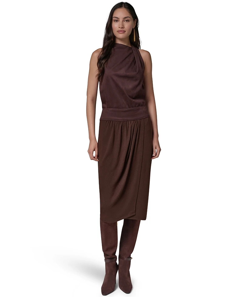 Donna Karan New York Women's High-Waisted Midi Wrap Skirt