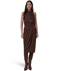 Donna Karan New York Women's High-Waisted Midi Wrap Skirt