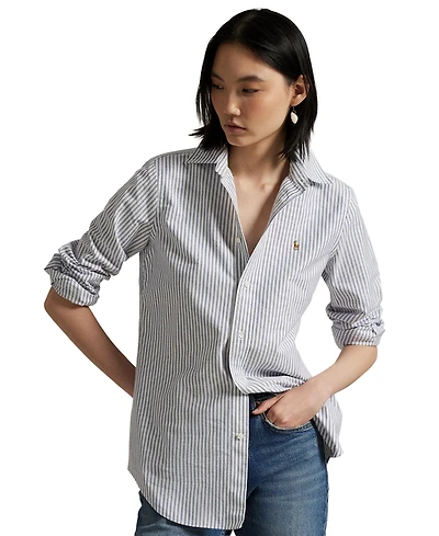 Polo Ralph Lauren Women's Stretch Slim Fit Striped Oxford Shirt