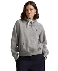 Polo Ralph Lauren Women's Shrunken Fit Fleece Hoodie Sweatshirt