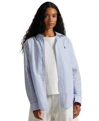 Polo Ralph Lauren Women's Striped Long-Sleeve Button-Front Shirt