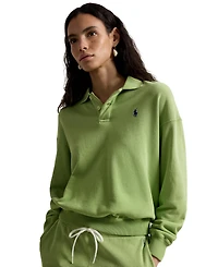 Polo Ralph Lauren Women's Lightweight Fleece Long-Sleeve Polo Sweatshirt