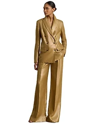 Lauren Ralph Women's High-Rise Foiled Wide-Leg Pants