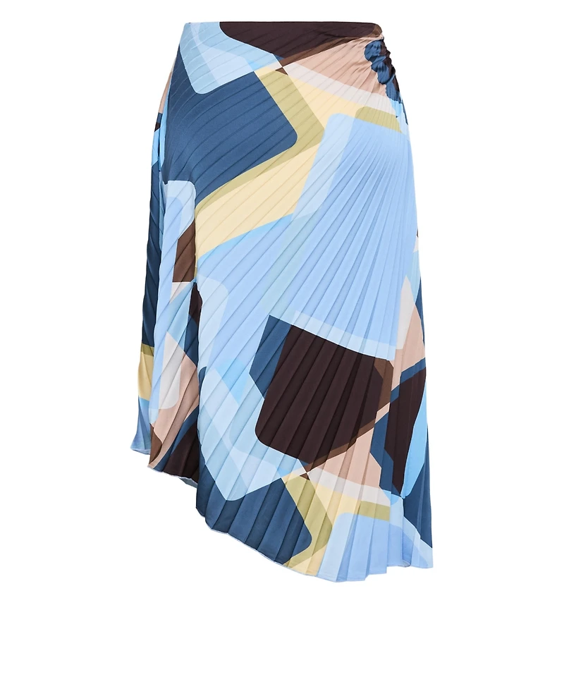 City Chic Plus Amaya Abstract Print Pleat Skirt