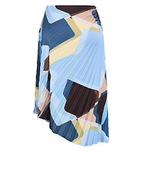 City Chic Plus Amaya Abstract Print Pleat Skirt