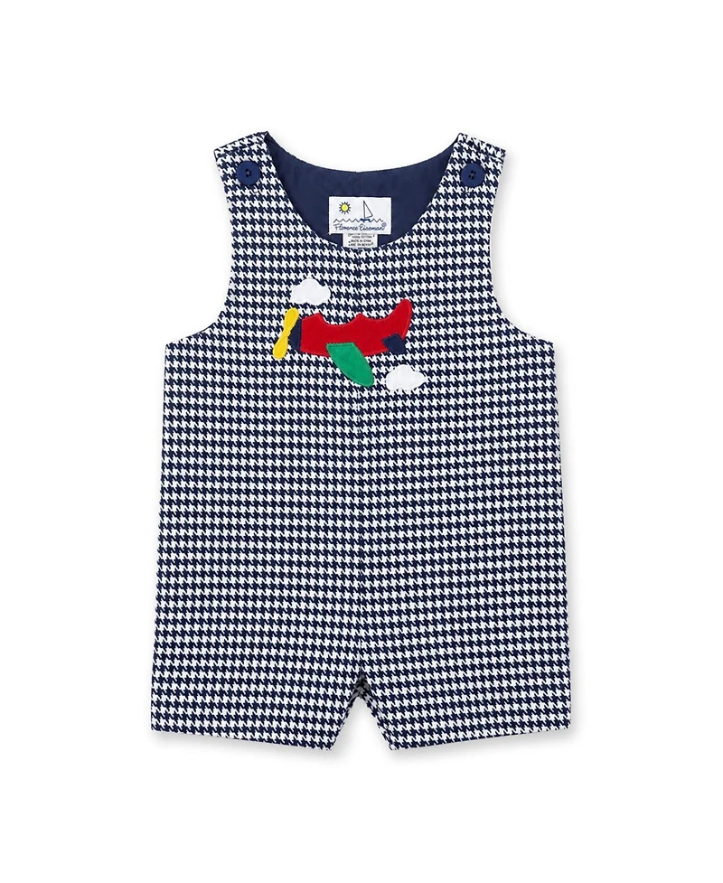 Florence Eiseman Baby Boys' Houndstooth Airplane-Applique Romper