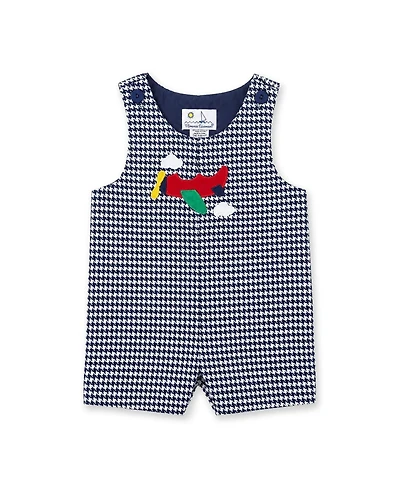 Florence Eiseman Baby Boys' Houndstooth Airplane-Applique Romper