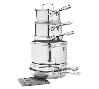 The Cellar Stainless-Steel 11-Piece Cookware Set, Macy's Exclusive