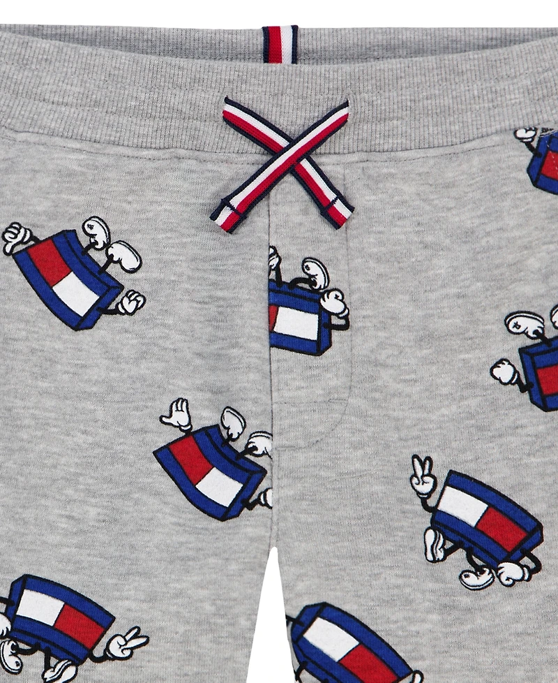 Tommy Hilfiger Boys' 2T-20 Mascot Drawstring Pull-On Allover-Print Joggers, Created for Macy's