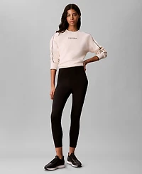 Calvin Klein Performance Women's Piped Crew Long-Sleeve Sweatshirt