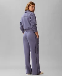 Calvin Klein Performance Women's Piped Wide-Leg Sweatpants