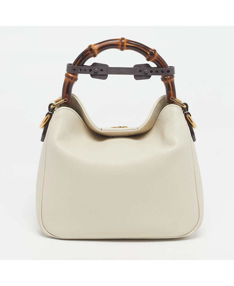 Pre-Owned Gucci Diana Leather Hobo Bag with Bamboo Handle