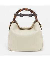Pre-Owned Gucci Diana Leather Hobo Bag with Bamboo Handle