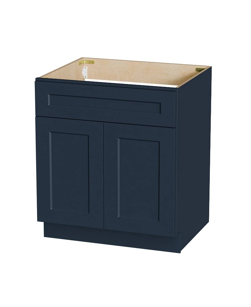 Boyel Living 33W x 24D x 34.5H Solid Wood Shaker Sink Base Cabinet Double Door Rta for Kitchen Bathroom