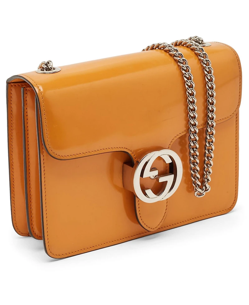 Pre-Owned Gucci Interlocking G Patent Leather Shoulder Bag