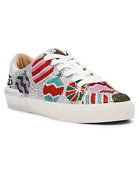 Betsey Johnson Women's Calle Holiday Lace-Up Sneakers