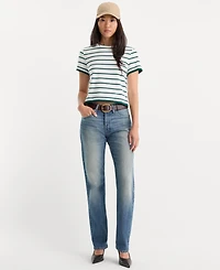 Good American Women's Crewneck Short-Sleeve Cotton Top