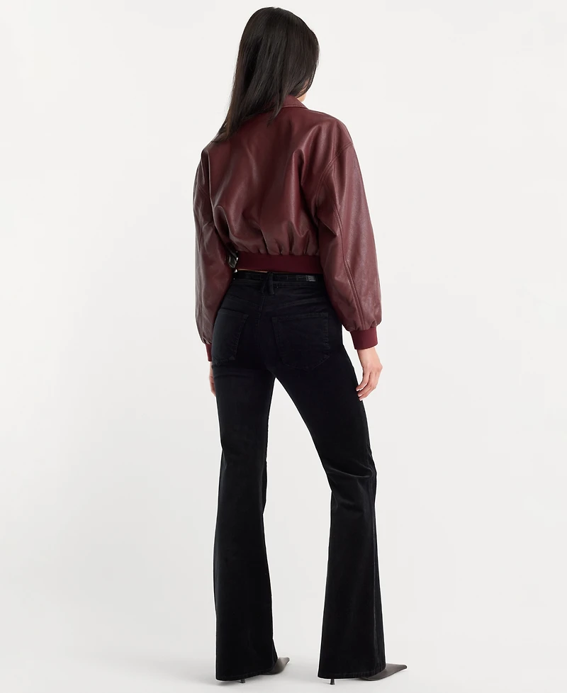 Good American Women's Legs High-Waisted Velvet Flare Jeans