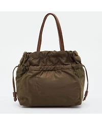 Pre-Owned Prada Women's Tessuto Nylon and Leather Drawstring Tote Bag