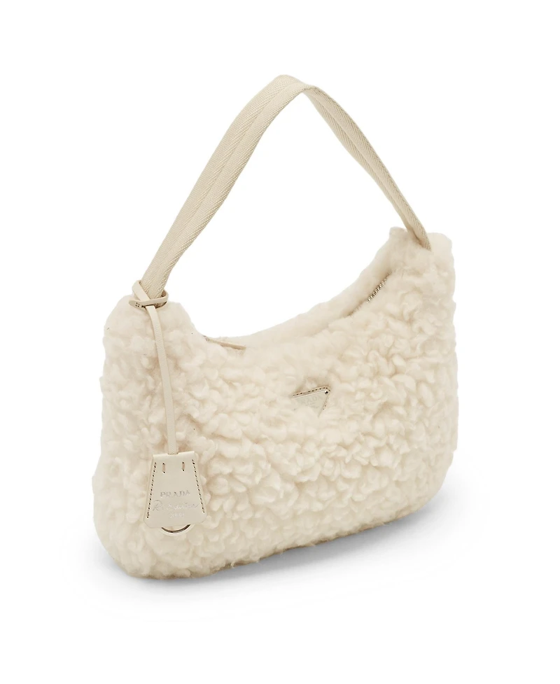 Pre-Owned Prada Women's Re-Edition 2000 Shearling Shoulder Bag