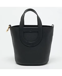 Pre-Owned HERMES Noir Taurillon Clemence And Swift Leather In The Loop